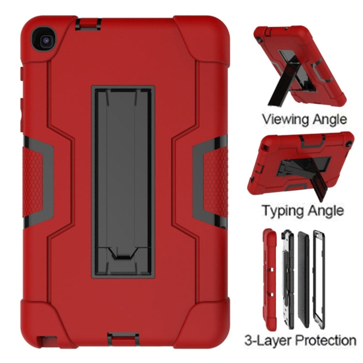 For Galaxy Tab A 8.0 & S Pen (2019) P200 Contrast Color Silicone + PC Combination Case with Holder