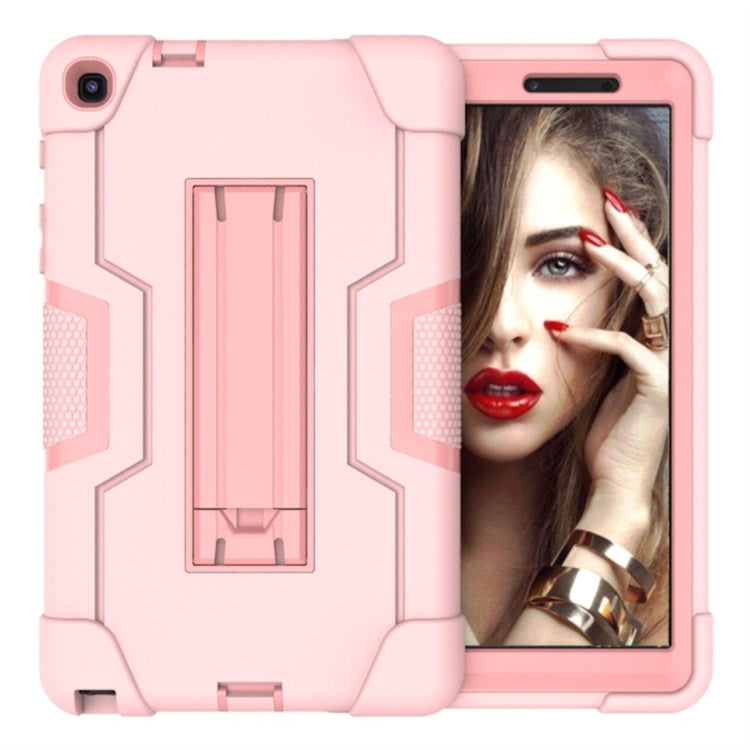 For Galaxy Tab A 8.0 & S Pen (2019) P200 Contrast Color Silicone + PC Combination Case with Holder