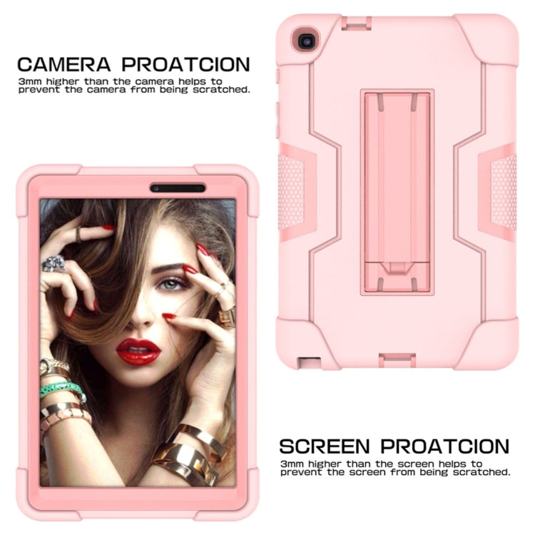 For Galaxy Tab A 8.0 & S Pen (2019) P200 Contrast Color Silicone + PC Combination Case with Holder