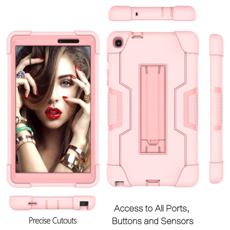 For Galaxy Tab A 8.0 & S Pen (2019) P200 Contrast Color Silicone + PC Combination Case with Holder