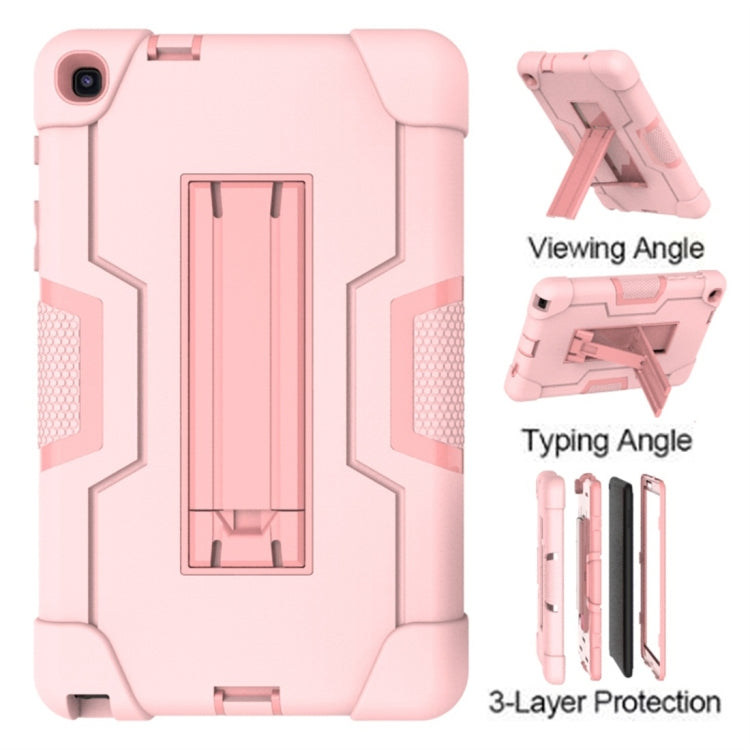 For Galaxy Tab A 8.0 & S Pen (2019) P200 Contrast Color Silicone + PC Combination Case with Holder