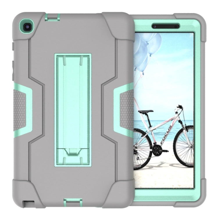 For Galaxy Tab A 8.0 & S Pen (2019) P200 Contrast Color Silicone + PC Combination Case with Holder