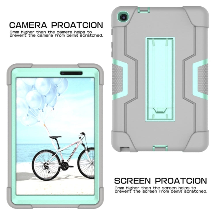 For Galaxy Tab A 8.0 & S Pen (2019) P200 Contrast Color Silicone + PC Combination Case with Holder