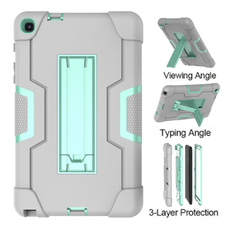 For Galaxy Tab A 8.0 & S Pen (2019) P200 Contrast Color Silicone + PC Combination Case with Holder