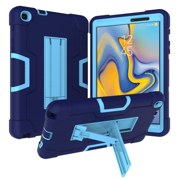 For Galaxy Tab A 8.0 & S Pen (2019) P200 Contrast Color Silicone + PC Combination Case with Holder