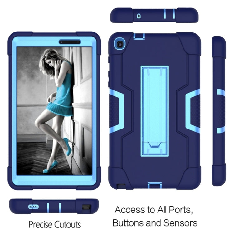 For Galaxy Tab A 8.0 & S Pen (2019) P200 Contrast Color Silicone + PC Combination Case with Holder