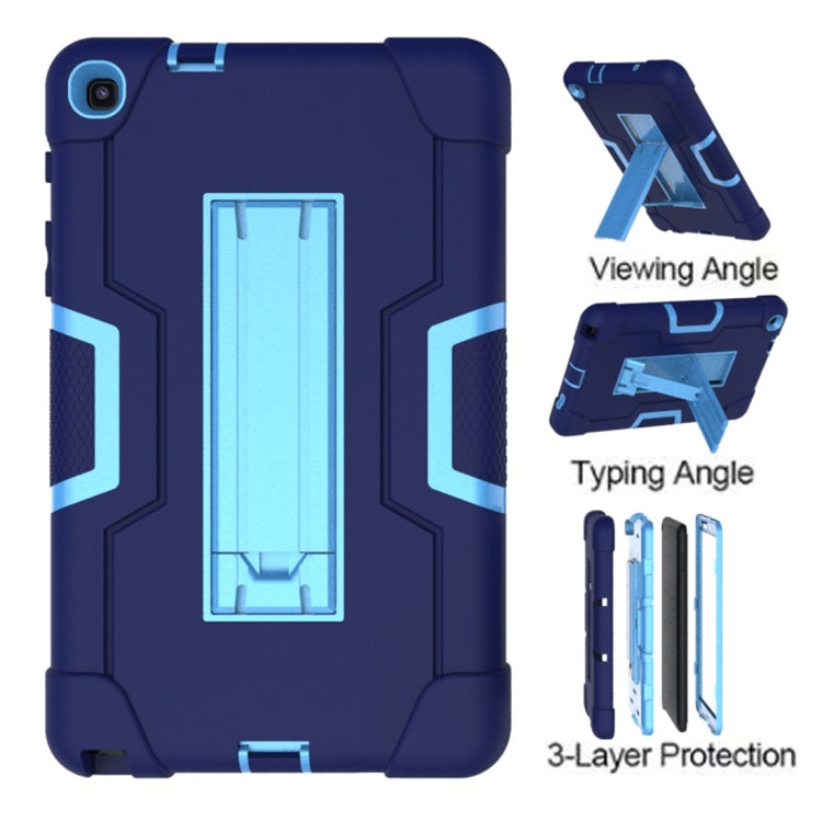 For Galaxy Tab A 8.0 & S Pen (2019) P200 Contrast Color Silicone + PC Combination Case with Holder