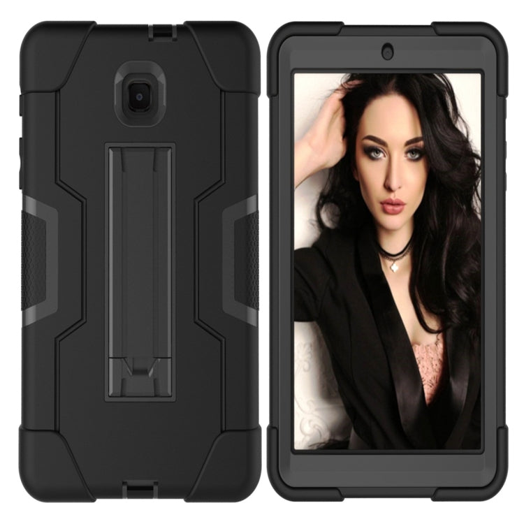 For Galaxy Tab A 8.0 (2018) T387  Contrast Color Silicone + PC Combination Case with Holder