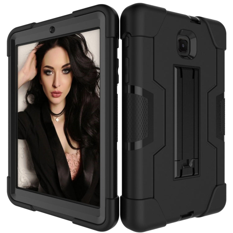 For Galaxy Tab A 8.0 (2018) T387  Contrast Color Silicone + PC Combination Case with Holder