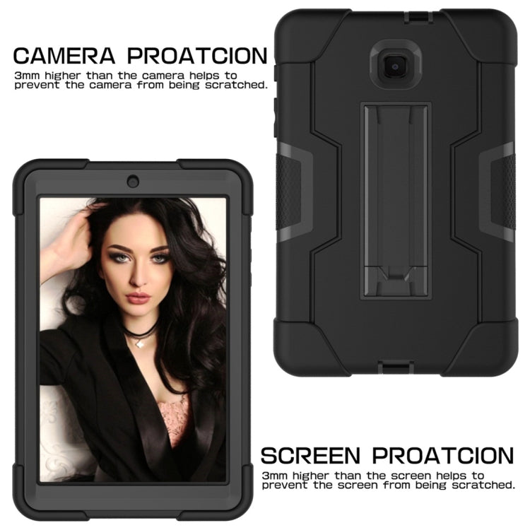 For Galaxy Tab A 8.0 (2018) T387  Contrast Color Silicone + PC Combination Case with Holder