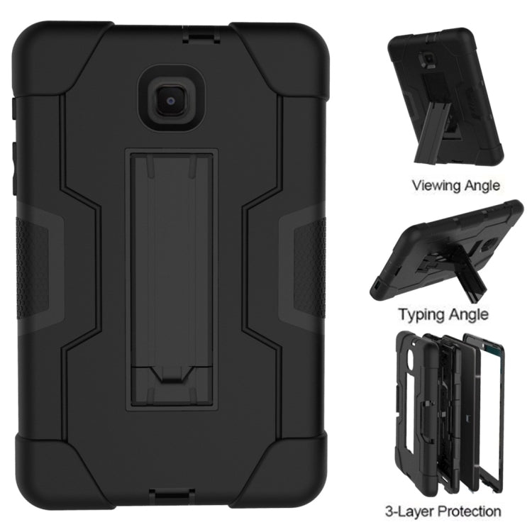 For Galaxy Tab A 8.0 (2018) T387  Contrast Color Silicone + PC Combination Case with Holder