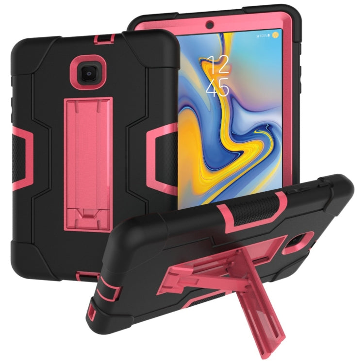 For Galaxy Tab A 8.0 (2018) T387  Contrast Color Silicone + PC Combination Case with Holder