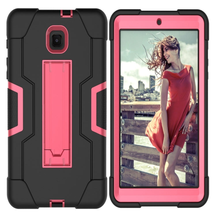 For Galaxy Tab A 8.0 (2018) T387  Contrast Color Silicone + PC Combination Case with Holder