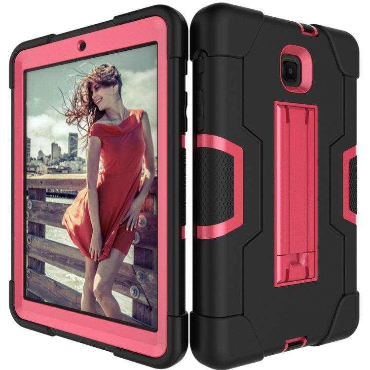 For Galaxy Tab A 8.0 (2018) T387  Contrast Color Silicone + PC Combination Case with Holder