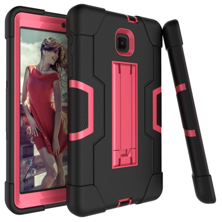 For Galaxy Tab A 8.0 (2018) T387  Contrast Color Silicone + PC Combination Case with Holder