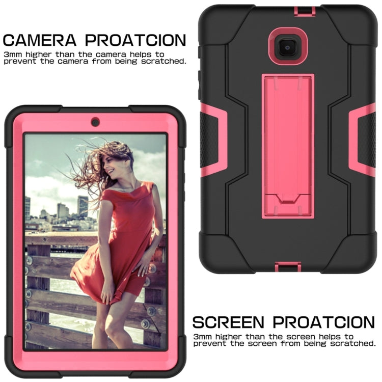 For Galaxy Tab A 8.0 (2018) T387  Contrast Color Silicone + PC Combination Case with Holder