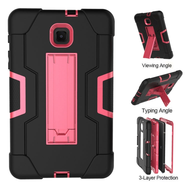 For Galaxy Tab A 8.0 (2018) T387  Contrast Color Silicone + PC Combination Case with Holder