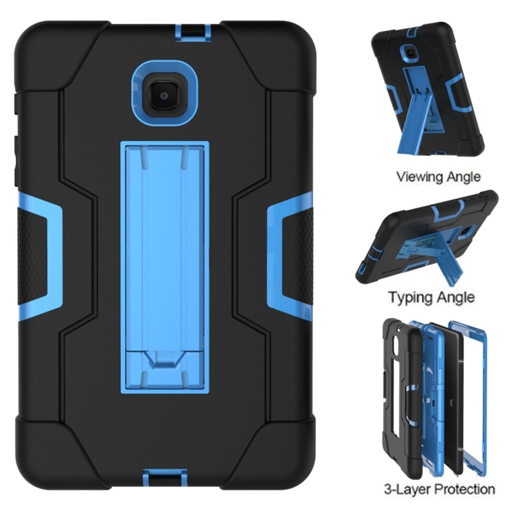 For Galaxy Tab A 8.0 (2018) T387  Contrast Color Silicone + PC Combination Case with Holder