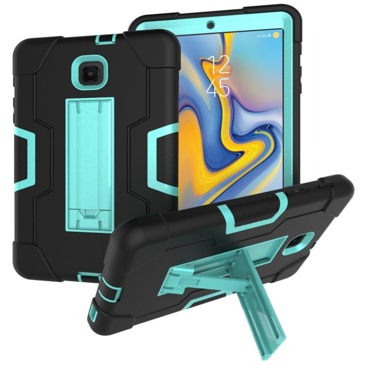 For Galaxy Tab A 8.0 (2018) T387  Contrast Color Silicone + PC Combination Case with Holder