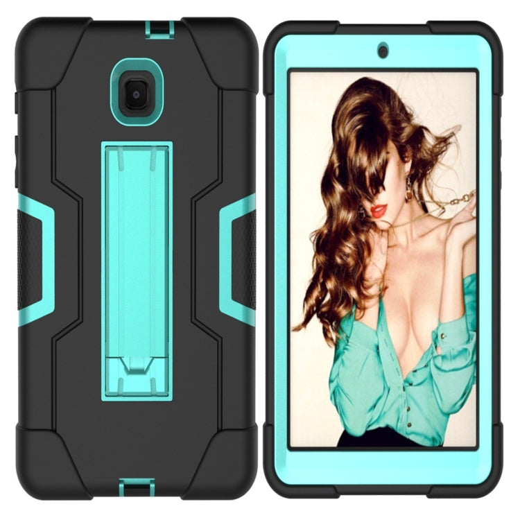 For Galaxy Tab A 8.0 (2018) T387  Contrast Color Silicone + PC Combination Case with Holder