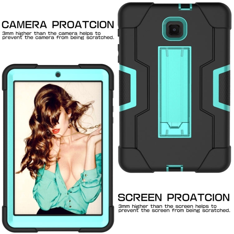 For Galaxy Tab A 8.0 (2018) T387  Contrast Color Silicone + PC Combination Case with Holder
