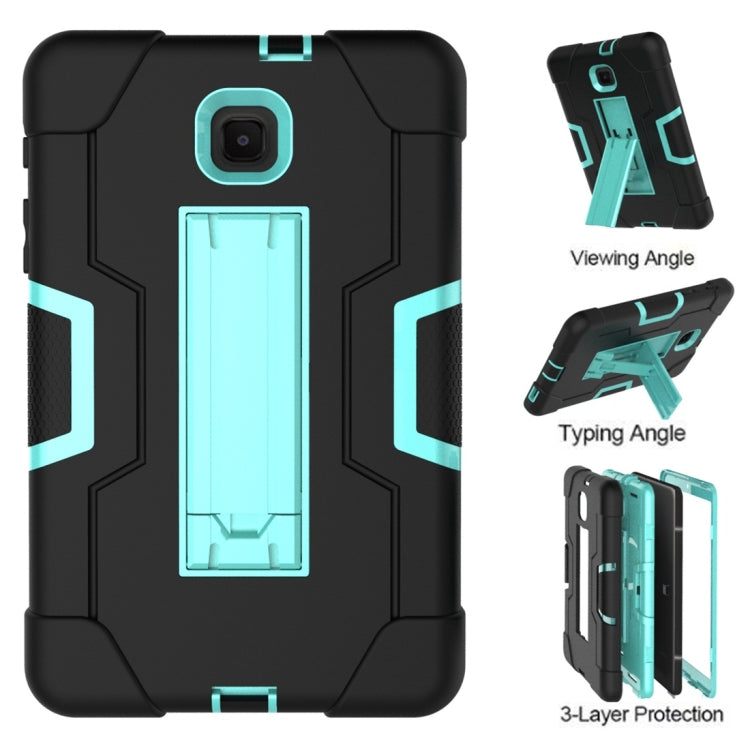 For Galaxy Tab A 8.0 (2018) T387  Contrast Color Silicone + PC Combination Case with Holder