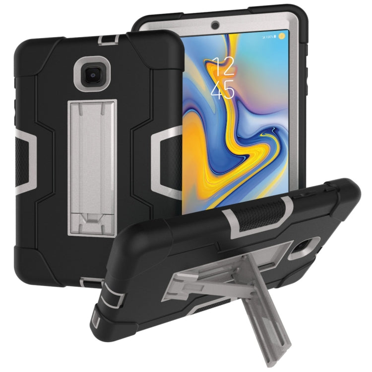 For Galaxy Tab A 8.0 (2018) T387  Contrast Color Silicone + PC Combination Case with Holder