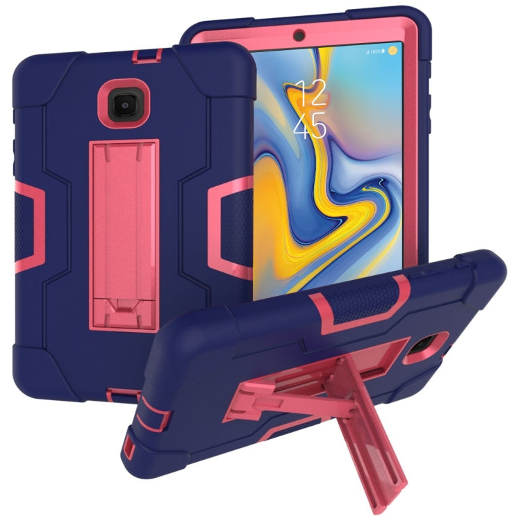 For Galaxy Tab A 8.0 (2018) T387  Contrast Color Silicone + PC Combination Case with Holder