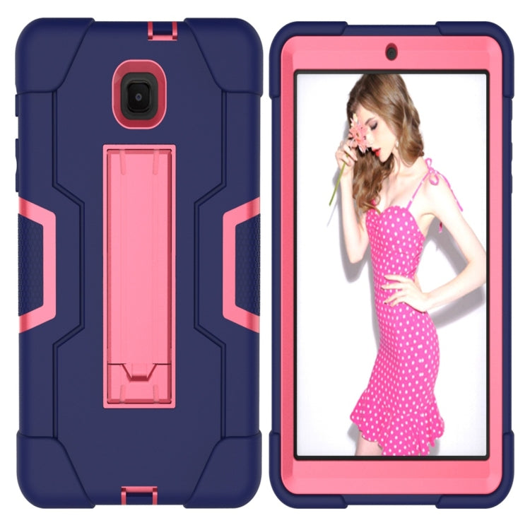 For Galaxy Tab A 8.0 (2018) T387  Contrast Color Silicone + PC Combination Case with Holder
