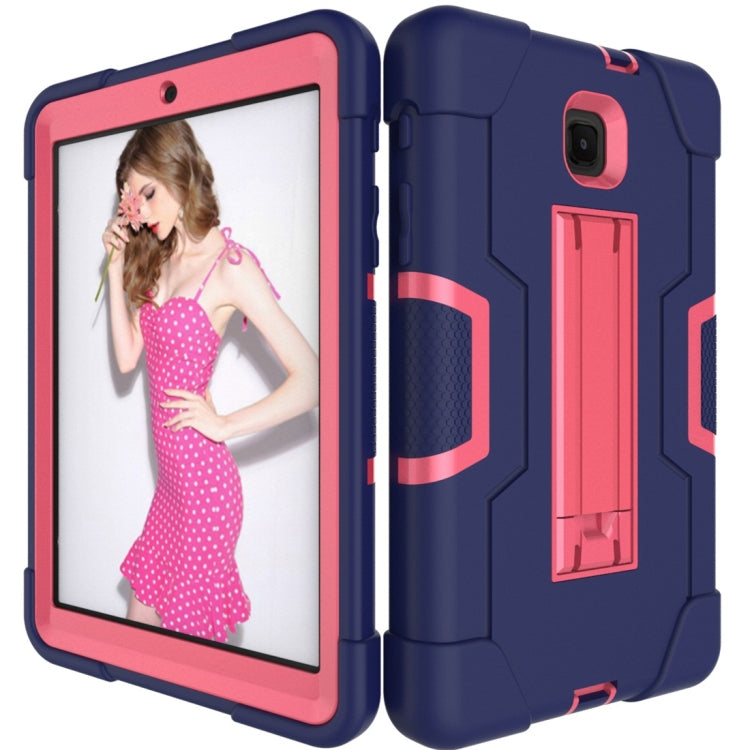 For Galaxy Tab A 8.0 (2018) T387  Contrast Color Silicone + PC Combination Case with Holder