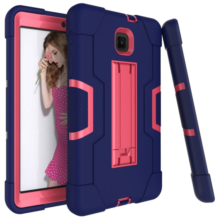 For Galaxy Tab A 8.0 (2018) T387  Contrast Color Silicone + PC Combination Case with Holder