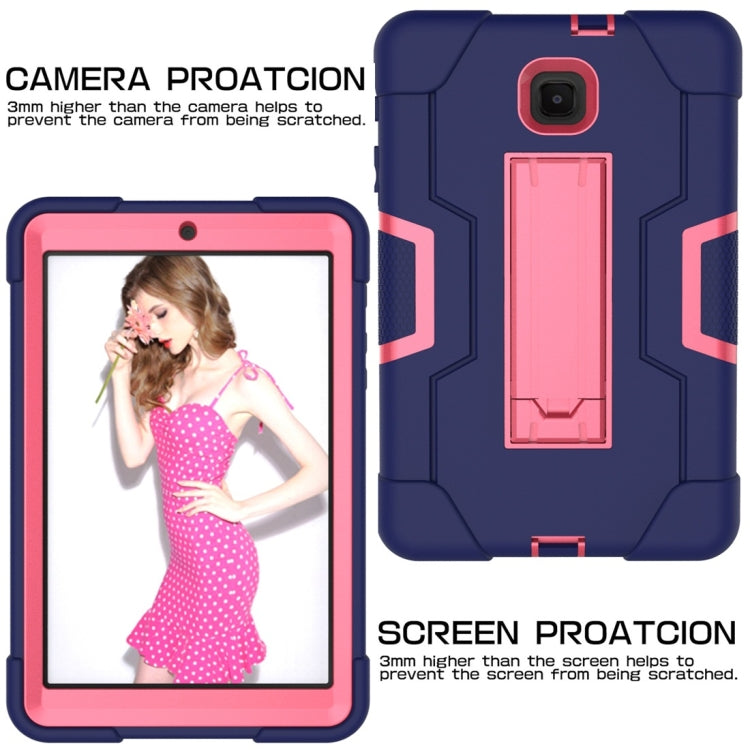For Galaxy Tab A 8.0 (2018) T387  Contrast Color Silicone + PC Combination Case with Holder