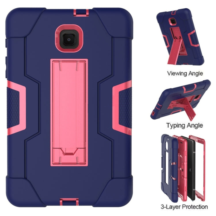 For Galaxy Tab A 8.0 (2018) T387  Contrast Color Silicone + PC Combination Case with Holder