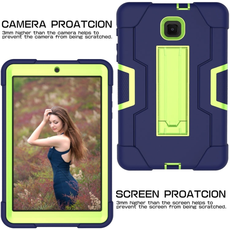 For Galaxy Tab A 8.0 (2018) T387  Contrast Color Silicone + PC Combination Case with Holder