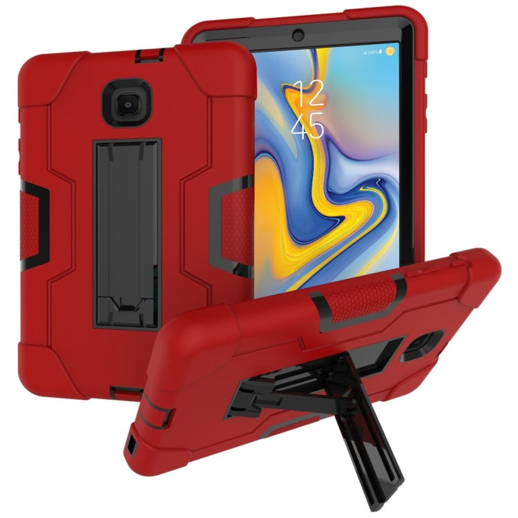 For Galaxy Tab A 8.0 (2018) T387  Contrast Color Silicone + PC Combination Case with Holder