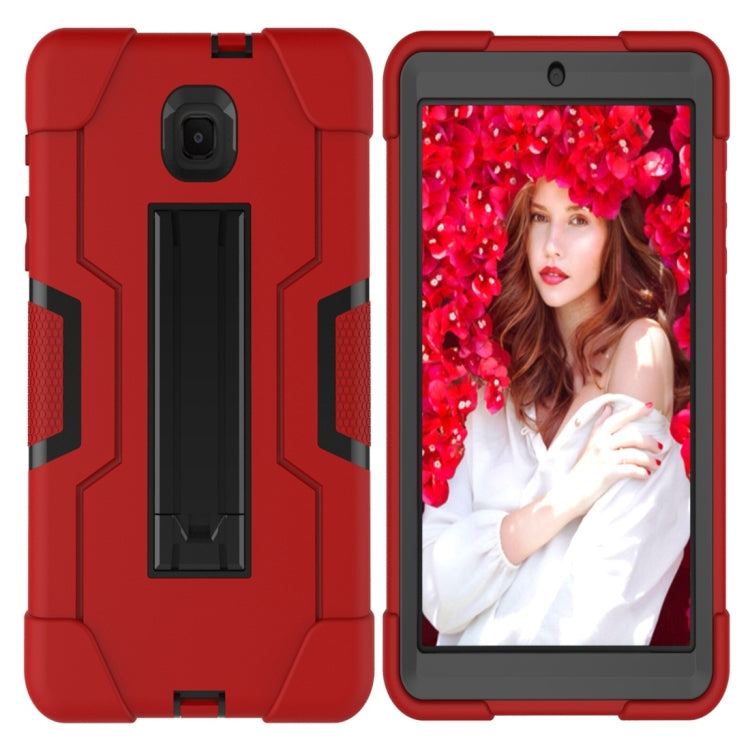 For Galaxy Tab A 8.0 (2018) T387  Contrast Color Silicone + PC Combination Case with Holder