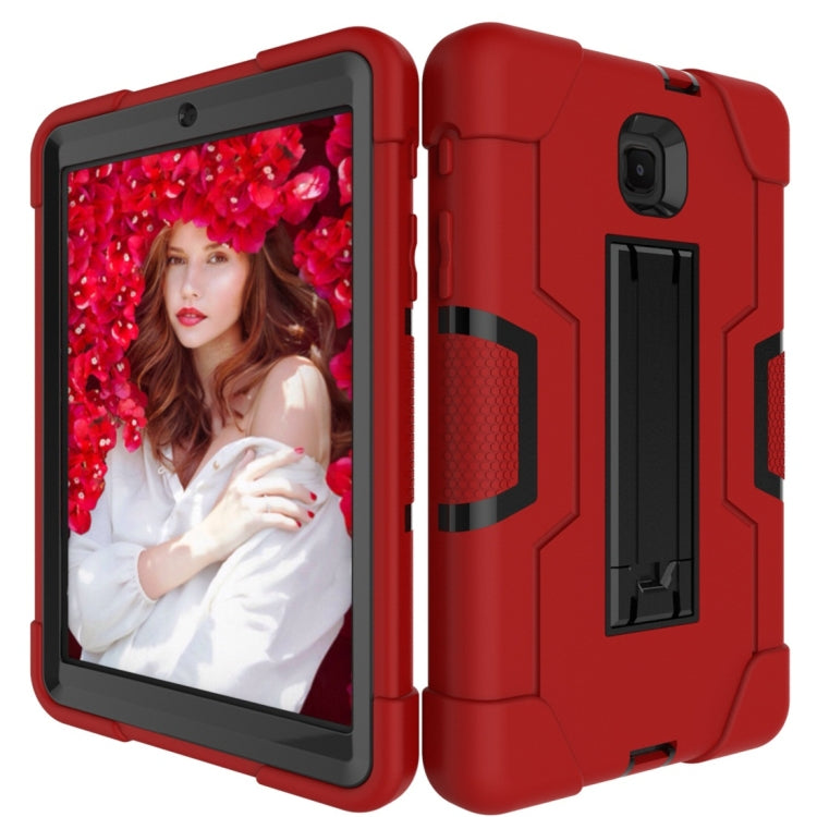 For Galaxy Tab A 8.0 (2018) T387  Contrast Color Silicone + PC Combination Case with Holder