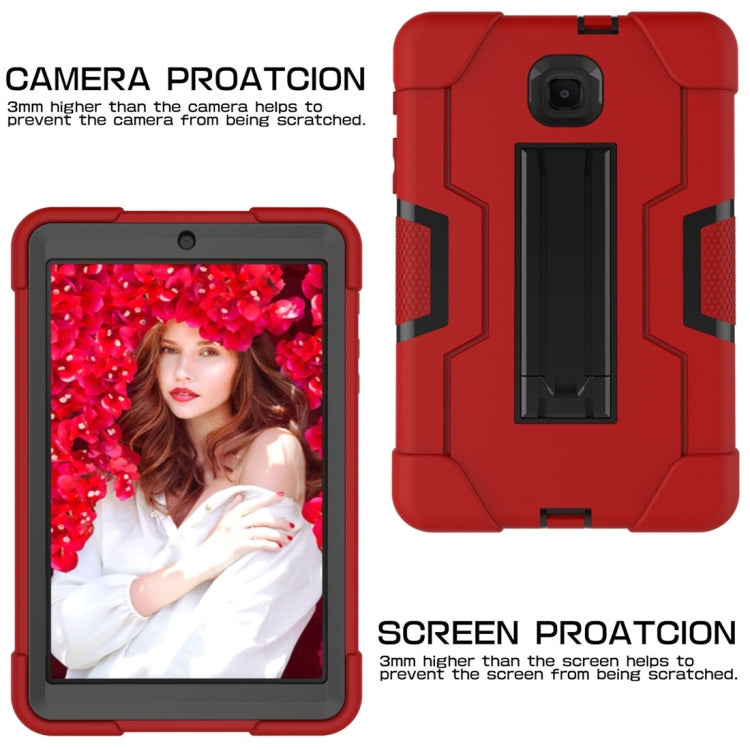 For Galaxy Tab A 8.0 (2018) T387  Contrast Color Silicone + PC Combination Case with Holder