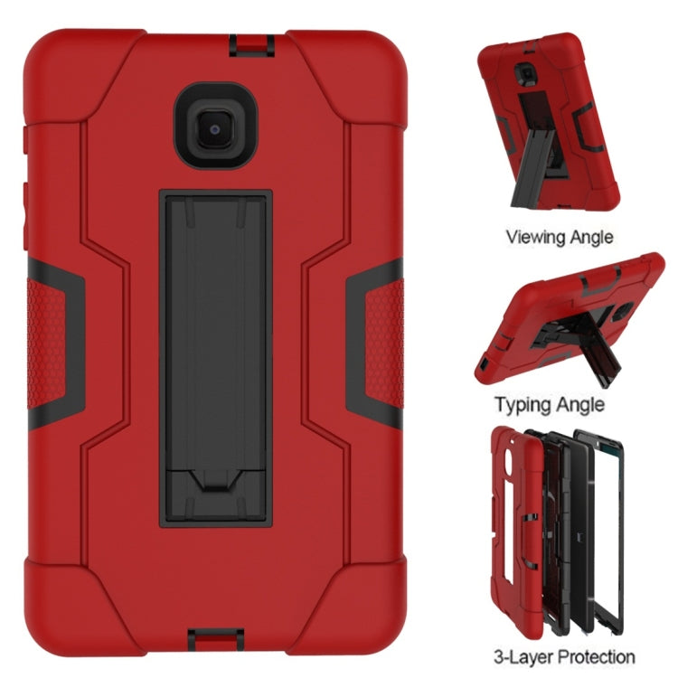 For Galaxy Tab A 8.0 (2018) T387  Contrast Color Silicone + PC Combination Case with Holder