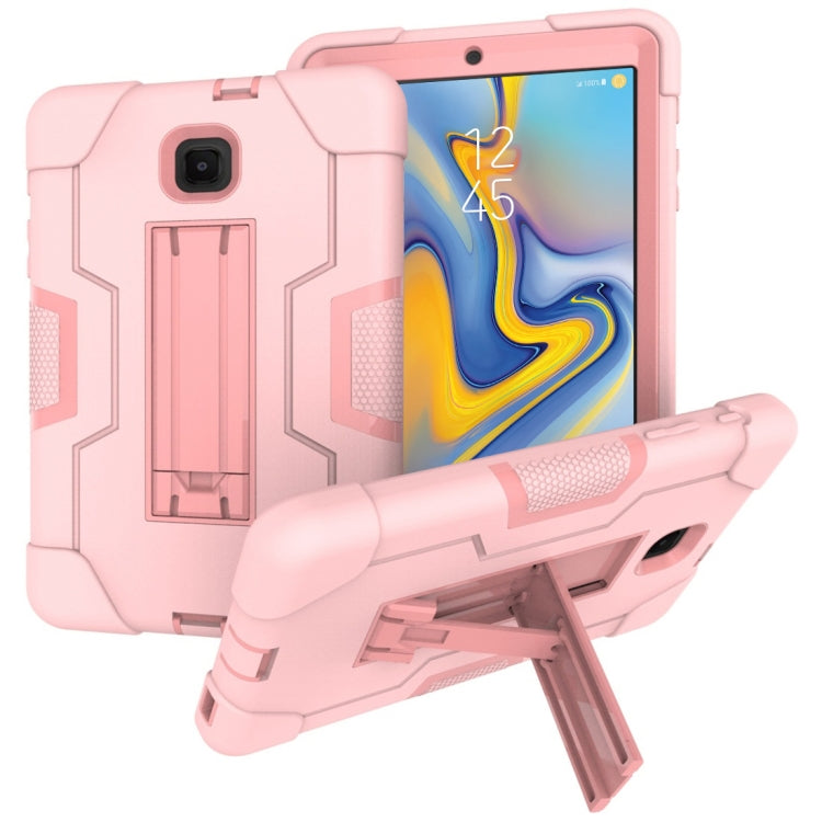 For Galaxy Tab A 8.0 (2018) T387  Contrast Color Silicone + PC Combination Case with Holder