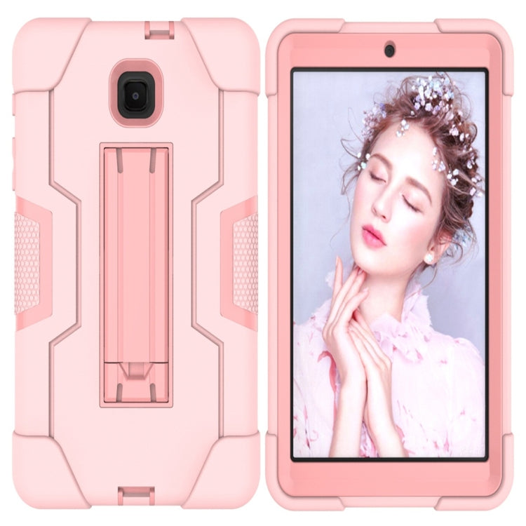 For Galaxy Tab A 8.0 (2018) T387  Contrast Color Silicone + PC Combination Case with Holder