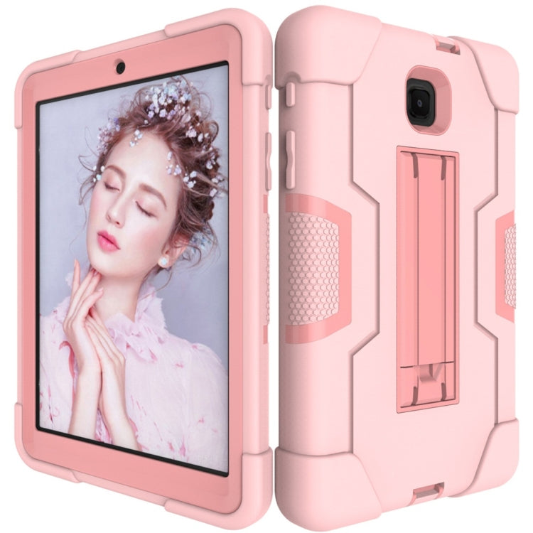 For Galaxy Tab A 8.0 (2018) T387  Contrast Color Silicone + PC Combination Case with Holder