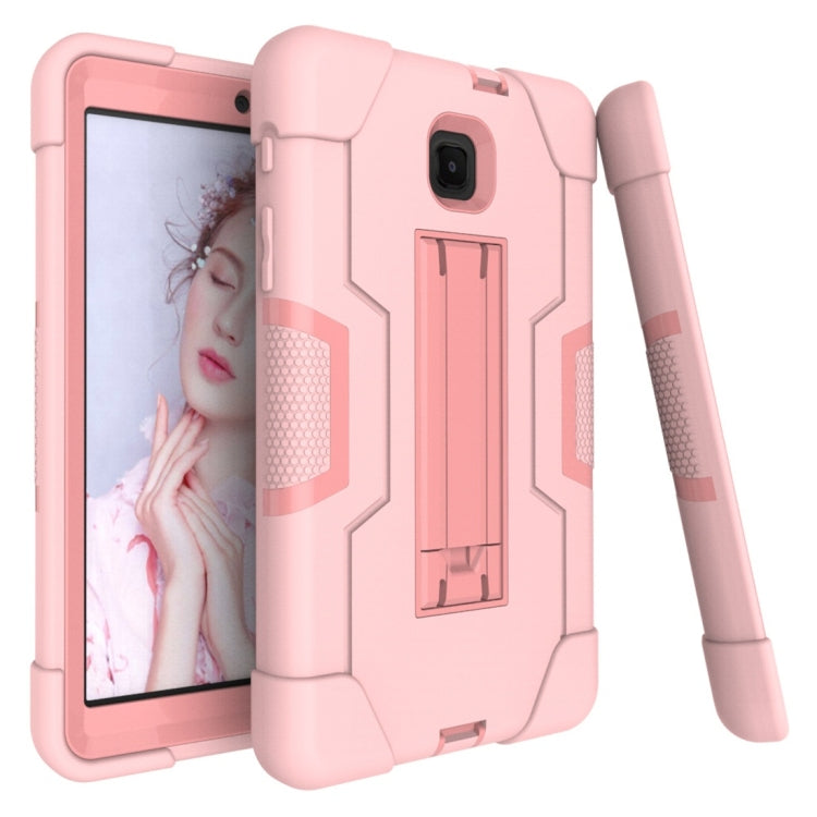 For Galaxy Tab A 8.0 (2018) T387  Contrast Color Silicone + PC Combination Case with Holder