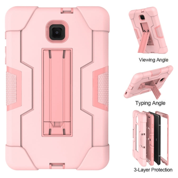 For Galaxy Tab A 8.0 (2018) T387  Contrast Color Silicone + PC Combination Case with Holder