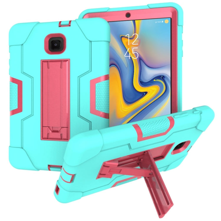 For Galaxy Tab A 8.0 (2018) T387  Contrast Color Silicone + PC Combination Case with Holder