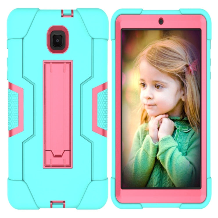 For Galaxy Tab A 8.0 (2018) T387  Contrast Color Silicone + PC Combination Case with Holder