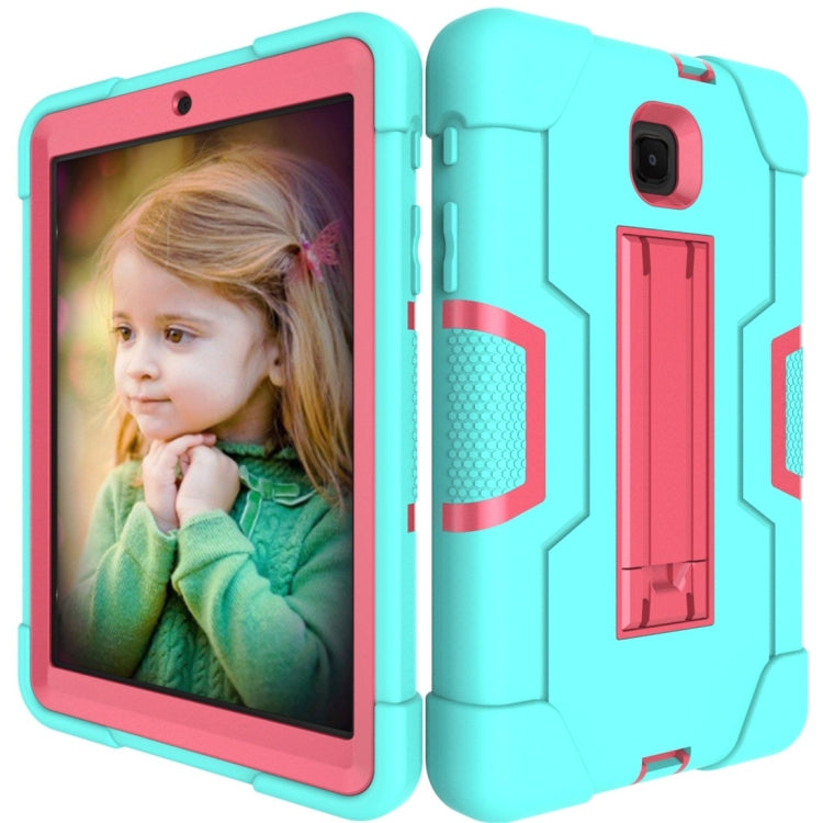 For Galaxy Tab A 8.0 (2018) T387  Contrast Color Silicone + PC Combination Case with Holder