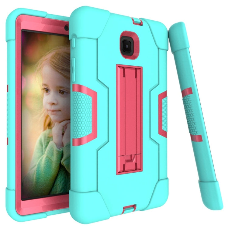 For Galaxy Tab A 8.0 (2018) T387  Contrast Color Silicone + PC Combination Case with Holder
