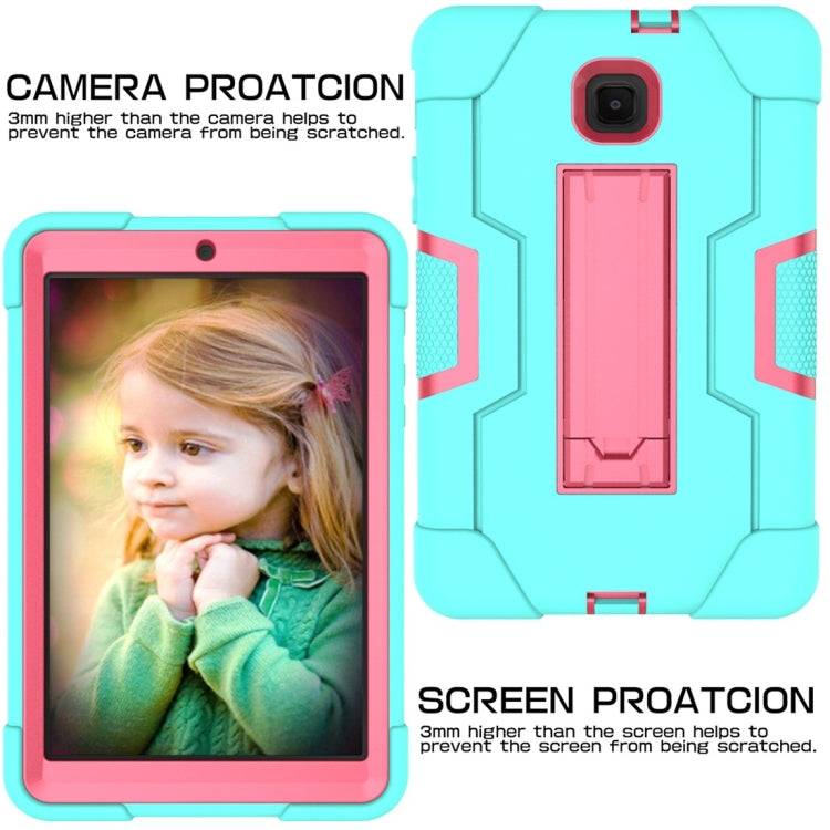 For Galaxy Tab A 8.0 (2018) T387  Contrast Color Silicone + PC Combination Case with Holder