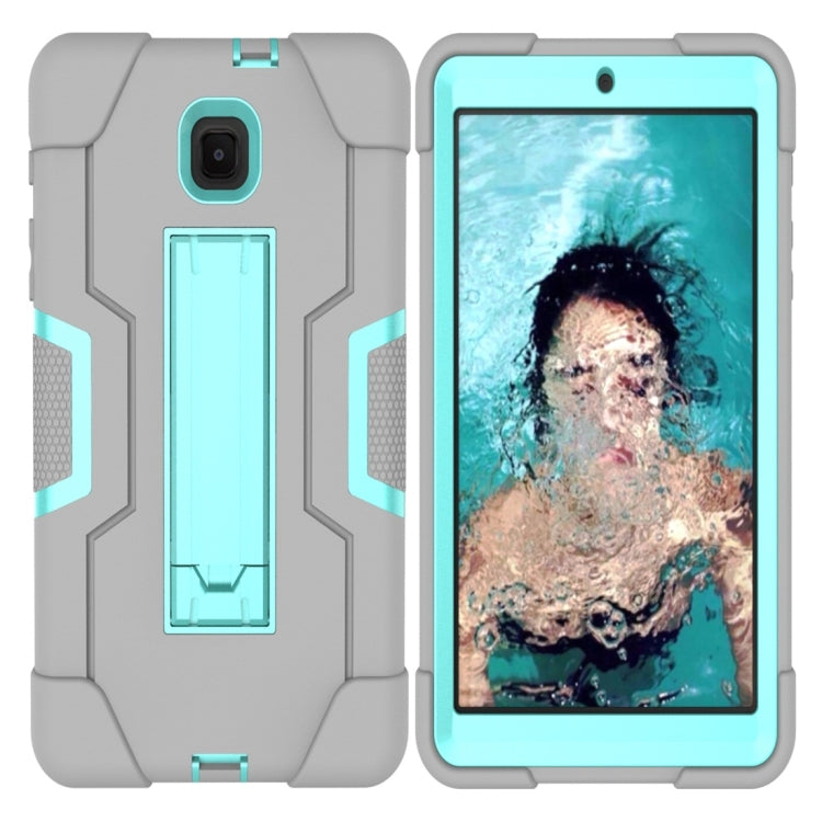For Galaxy Tab A 8.0 (2018) T387  Contrast Color Silicone + PC Combination Case with Holder